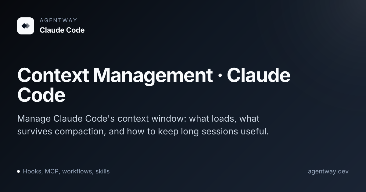 Context Management · Claude Code - AgentWay