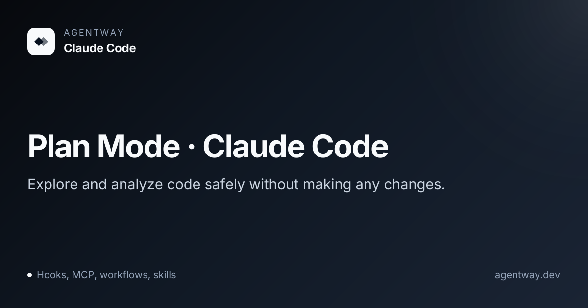 Plan Mode · Claude Code - AgentWay