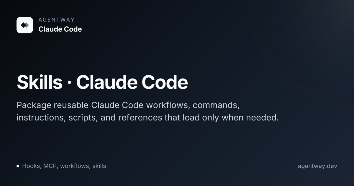 Skills · Claude Code - AgentWay