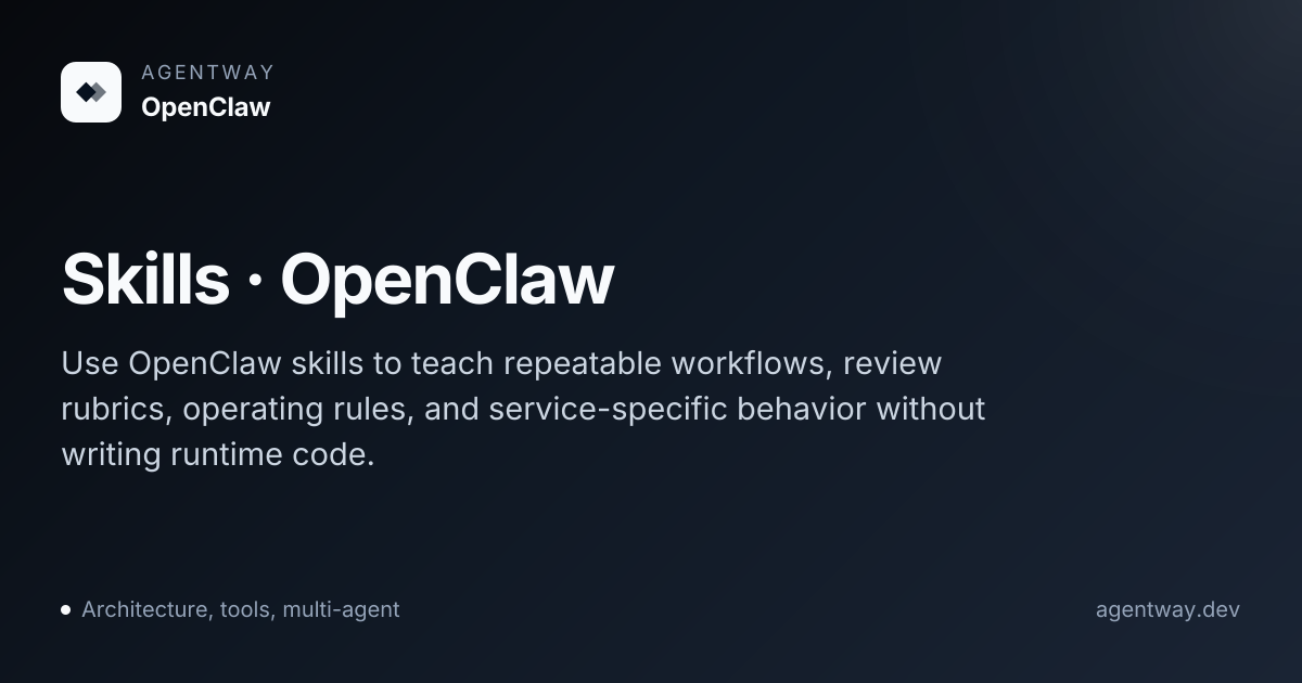 Skills & ClawHub · OpenClaw - AgentWay
